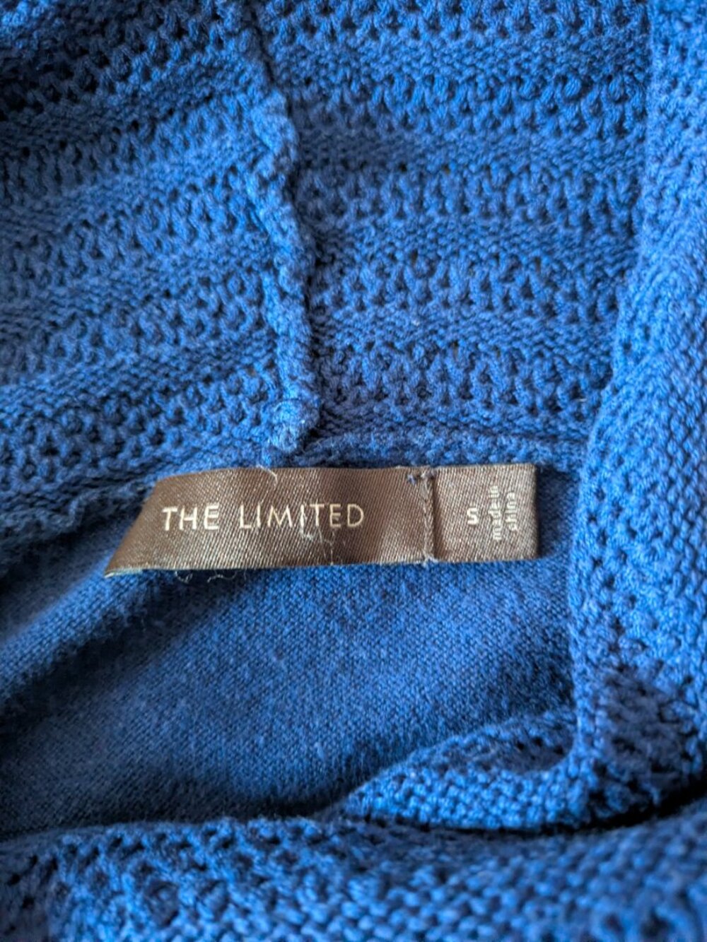 Bright blue cowl neck sweater by Limited - size S - Picture 4 of 8